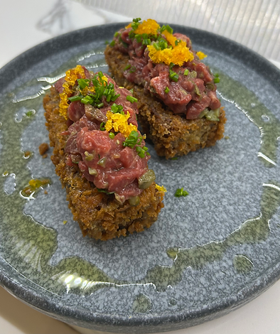 Beef Tartare Arancini Sticks